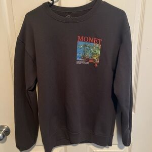 Monet Graphic Dark Gray Sweater